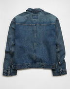 AE Relaxed Fit Denim Utility Jacket - Blue Powder