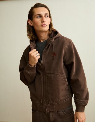 AE x Lamine Yamal Hooded Denim Jacket - Brown