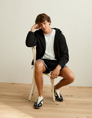 AE Nylon Zip-Up Jacket - Black