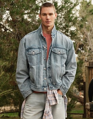 AE Relaxed Denim Jacket - Blue
