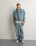 AE Relaxed Denim Jacket - Blue