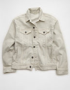 AE Relaxed Denim Jacket - Light Gray