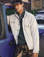 AE Relaxed Denim Jacket - Light Gray