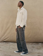 AE Relaxed Denim Jacket - Light Gray