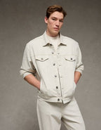 AE Relaxed Denim Jacket - Light Gray
