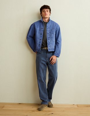 AE Relaxed Fit Denim Jacket - Ocean