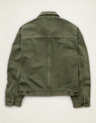 AE Relaxed Fit Denim Jacket - Olive Moss