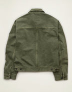 AE Relaxed Fit Denim Jacket - Olive Moss