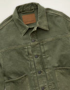 AE Relaxed Fit Denim Jacket - Olive Moss