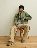 AE Relaxed Fit Denim Jacket - Olive Moss
