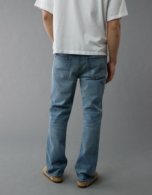 AE EasyFlex Patched Slim Bootcut Jean - Destroyed Medium Wash