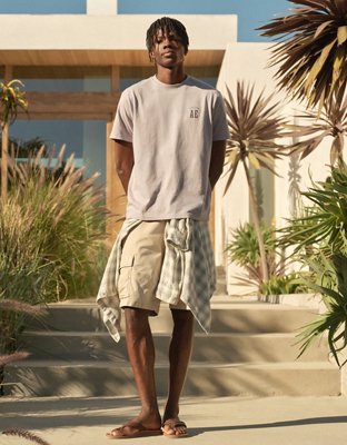 AE 10" Flex Lived-In Cargo Short - Khaki