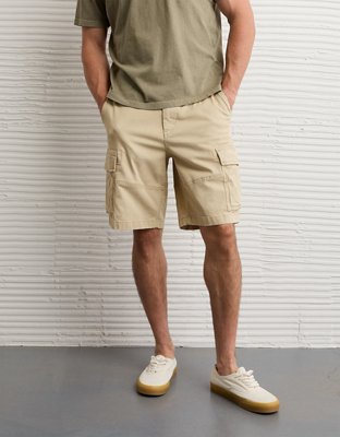 AE 10" Flex Lived-In Cargo Short - Khaki