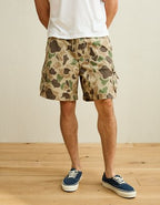 AE 6.5" Flex Lived-In Pull-On Cargo Short - Camo Green
