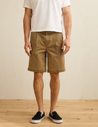 AE 9" Flex Loose Pleated Khaki Short - Toasted Almond