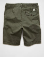 AE 9" Flex Loose Pleated Khaki Short - Olive Moss