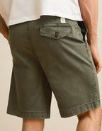 AE 9" Flex Loose Pleated Khaki Short - Olive Moss