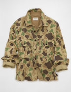 AE Boxy Fit Overshirt - Camo Green