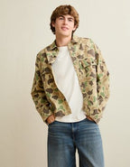 AE Boxy Fit Overshirt - Camo Green