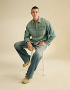 AE Relaxed Denim Western Shirt - Light Wash