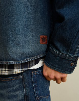 AE x Lamine Yamal Denim Overshirt - Light Wash