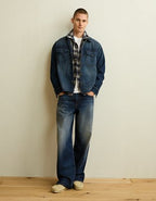 AE x Lamine Yamal Denim Overshirt - Light Wash