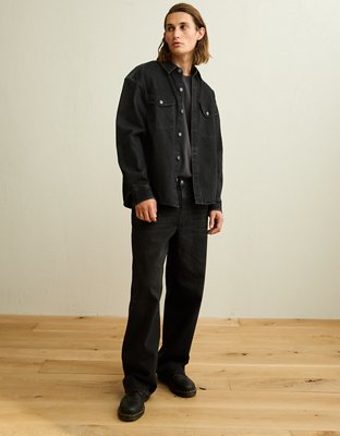 AE x Lamine Yamal Denim Overshirt - Black