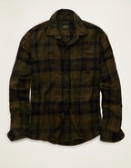 AE x Lamine Yamal Flannel Button-Up Shirt - Olive