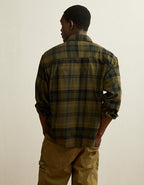 AE x Lamine Yamal Flannel Button-Up Shirt - Olive