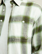 AE x Lamine Yamal Flannel Button-Up Shirt - Green Sand