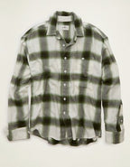 AE x Lamine Yamal Flannel Button-Up Shirt - Green Sand