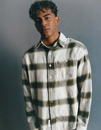 AE x Lamine Yamal Flannel Button-Up Shirt - Green Sand
