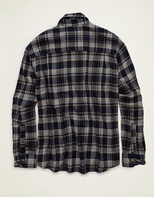 AE x Lamine Yamal Flannel Button-Up Shirt - Cerulean Blue