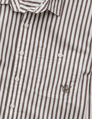 AE x Lamine Yamal Poplin Button-Up Shirt - Coffee
