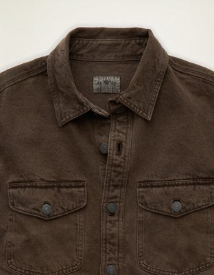 AE x Lamine Yamal Denim Overshirt - Brown