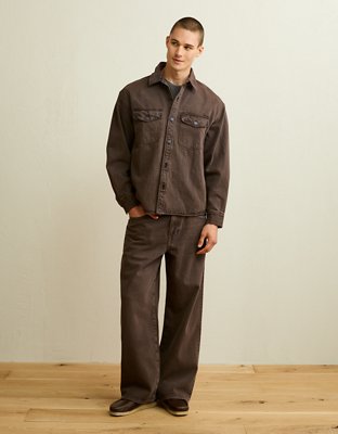 AE x Lamine Yamal Denim Overshirt - Brown