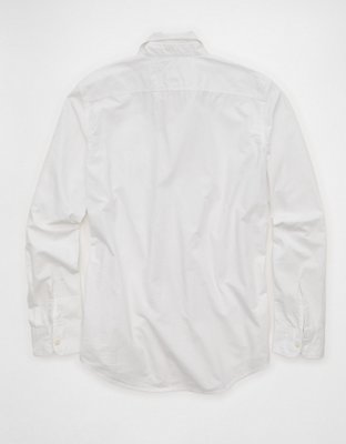 AE Slim Fit Poplin Button-Up Shirt - Air White