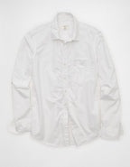 AE Slim Fit Poplin Button-Up Shirt - Air White