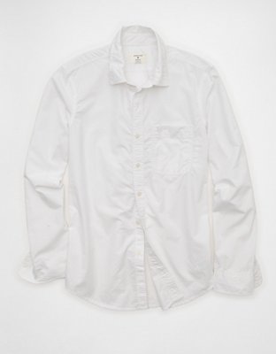 AE Slim Fit Poplin Button-Up Shirt - Air White