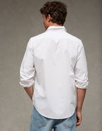 AE Slim Fit Poplin Button-Up Shirt - Air White
