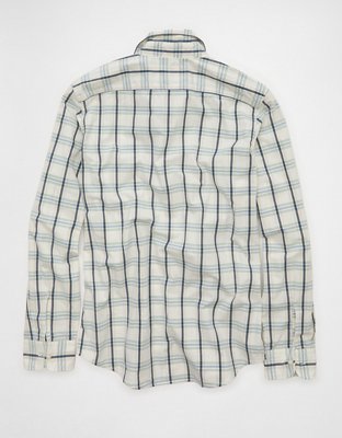 AE Slim Fit Poplin Button-Up Shirt - Cream