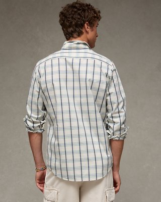 AE Slim Fit Poplin Button-Up Shirt - Cream