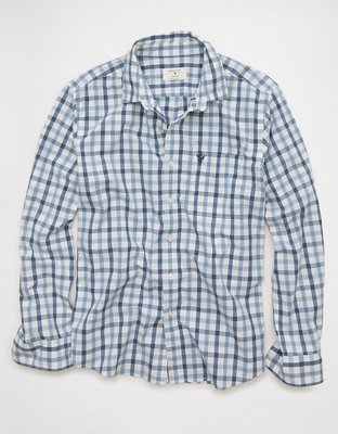 AE Standard Fit Poplin Button-Up Shirt - White