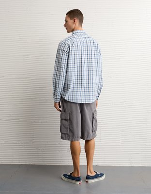 AE Standard Fit Poplin Button-Up Shirt - White