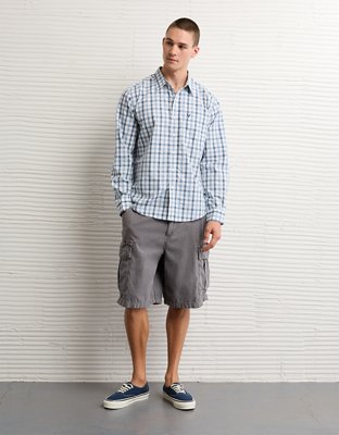 AE Standard Fit Poplin Button-Up Shirt - White