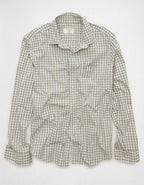 AE Standard Fit Poplin Button-Up Shirt - Green