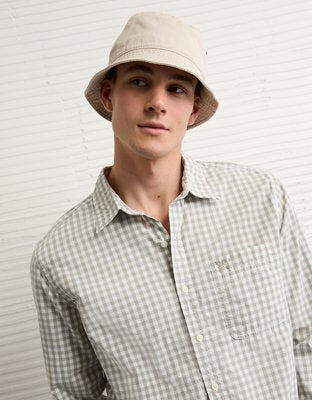 AE Standard Fit Poplin Button-Up Shirt - Green