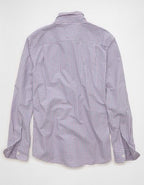 AE Standard Fit Poplin Button-Up Shirt - Purple