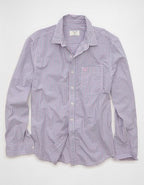 AE Standard Fit Poplin Button-Up Shirt - Purple