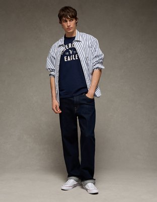 AE Standard Fit Graphic T-Shirt - Navy